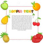 Fruits Frame with Colorful Sample Text